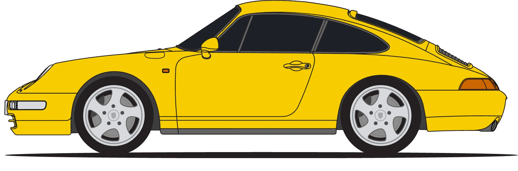 Porsche 993 C2 in Speed Yellow