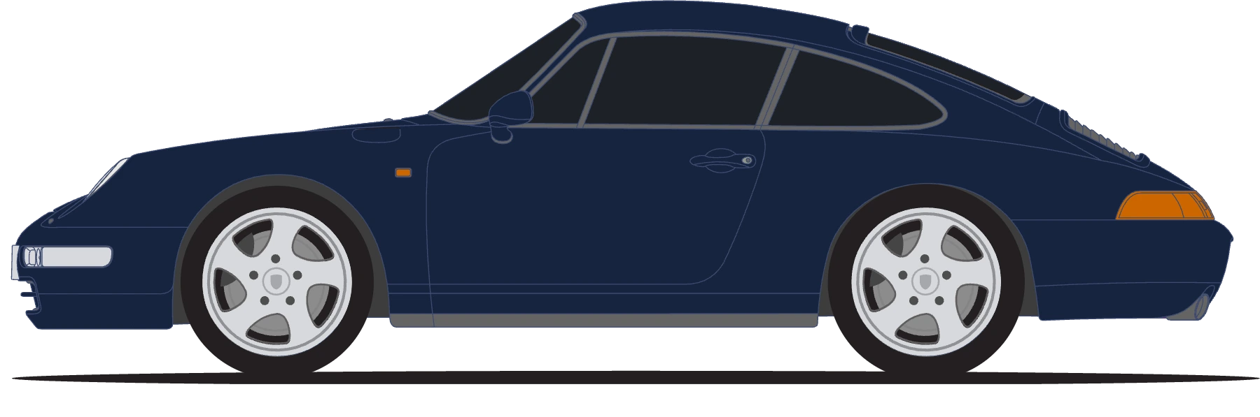 Porsche 993 C2 in Midnight Blue Metallic