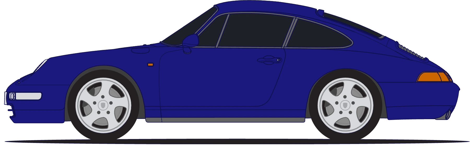 Porsche 993 C2 in Iris Blue Metallic