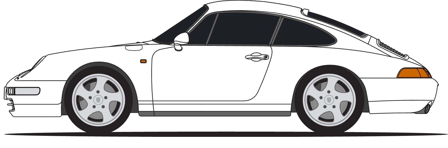 Porsche 993 C2 in Grand Prix White